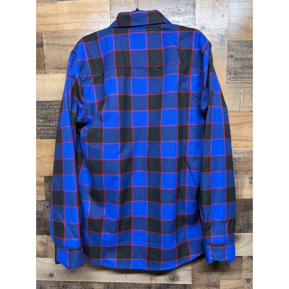 Dixxon Flannel Co Voorhees Friday the 13th Plaid Shirt Mens Large Blue Black - Picture 8 of 9